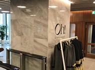 Ny reception hos Kopenhagen Fur - vægbeklædning i marmor
